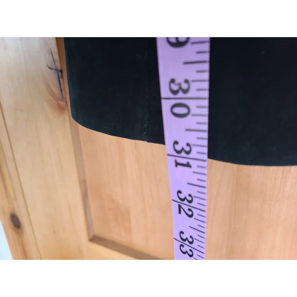 Vintage Y2K Bernardo Black Suede Leather Jacket‎ LARGE Button Front Mid Length L - Picture 7 of 9